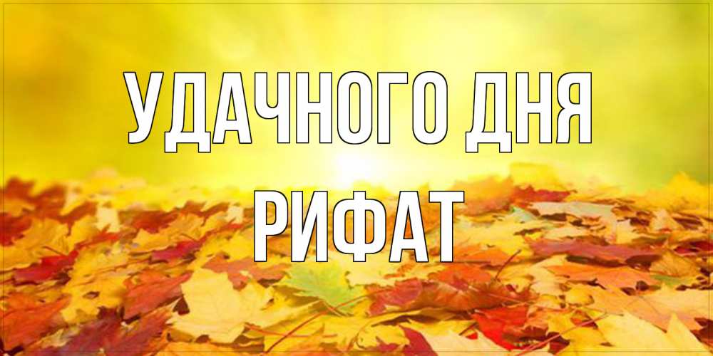 Открытка на каждый день с именем, Рифат Удачного дня пожелания удачного дня Прикольная открытка с пожеланием онлайн скачать бесплатно 