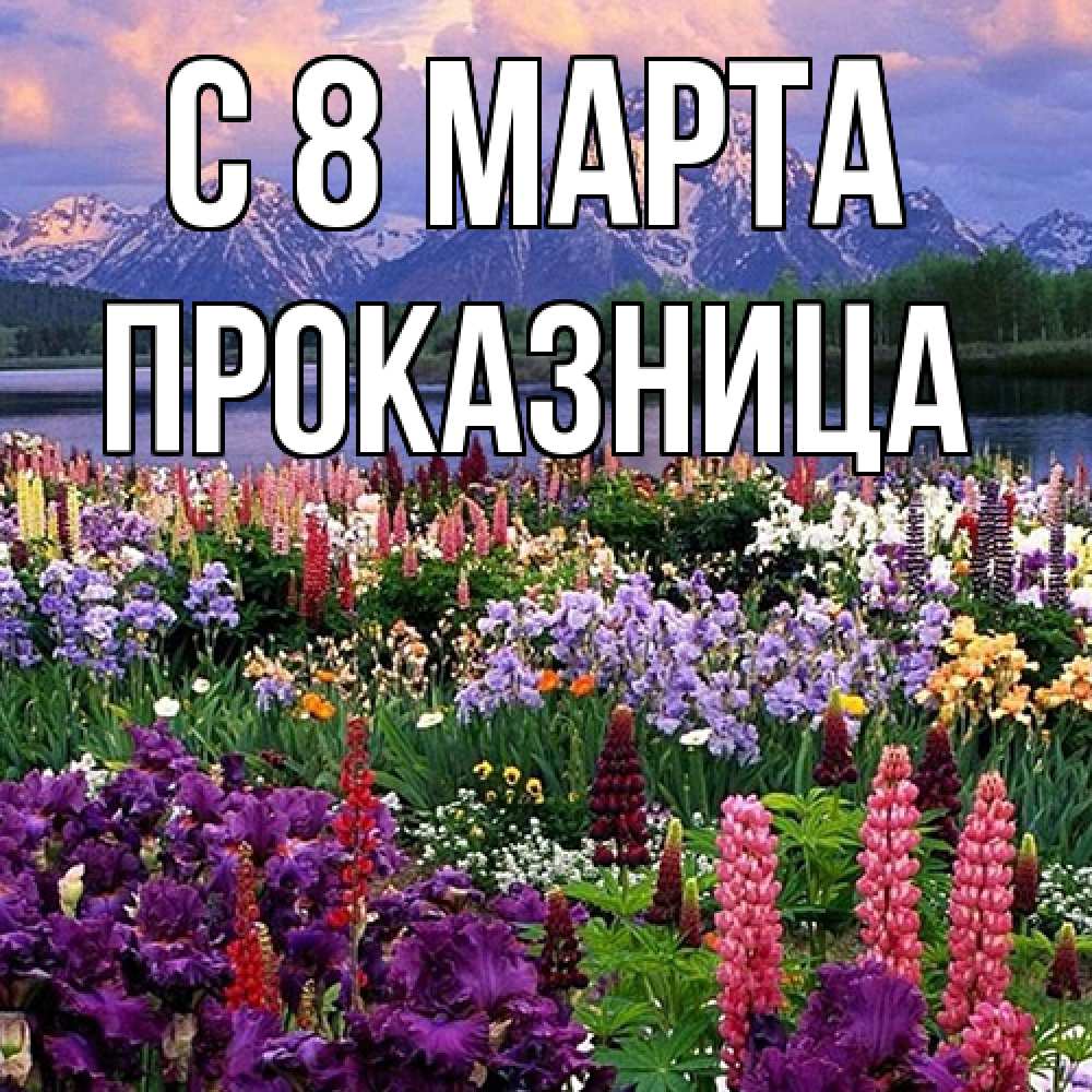 Открытка на каждый день с именем, Пpоказница C 8 МАРТА международный женский день Прикольная открытка с пожеланием онлайн скачать бесплатно 