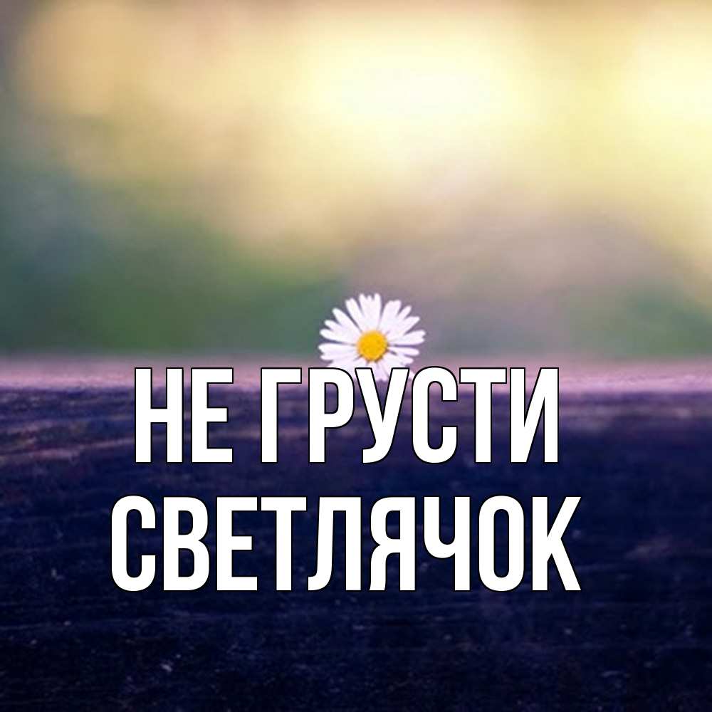Открытка на каждый день с именем, Светлячок Не грусти красота Прикольная открытка с пожеланием онлайн скачать бесплатно 