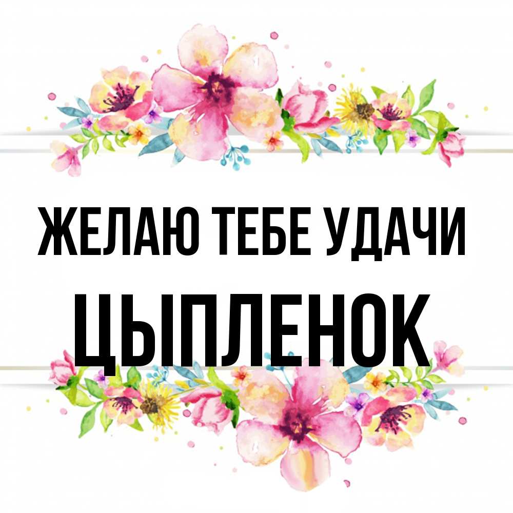 Открытка на каждый день с именем, Цыпленок Желаю тебе удачи пусть повезет 1 Прикольная открытка с пожеланием онлайн скачать бесплатно 