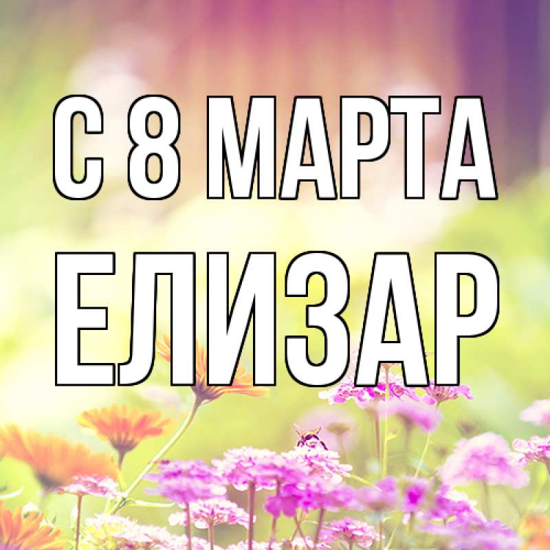 Картинка C 8 МАРТА, Елизар