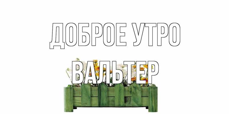 Картинка Доброе утро, Вальтер