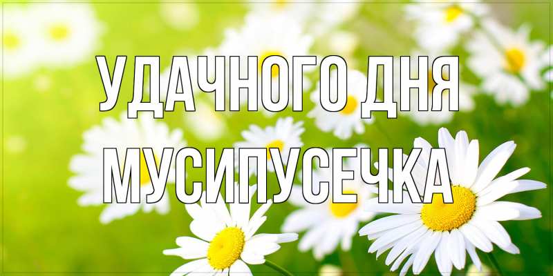 Картинка Удачного дня, Мусипусечка