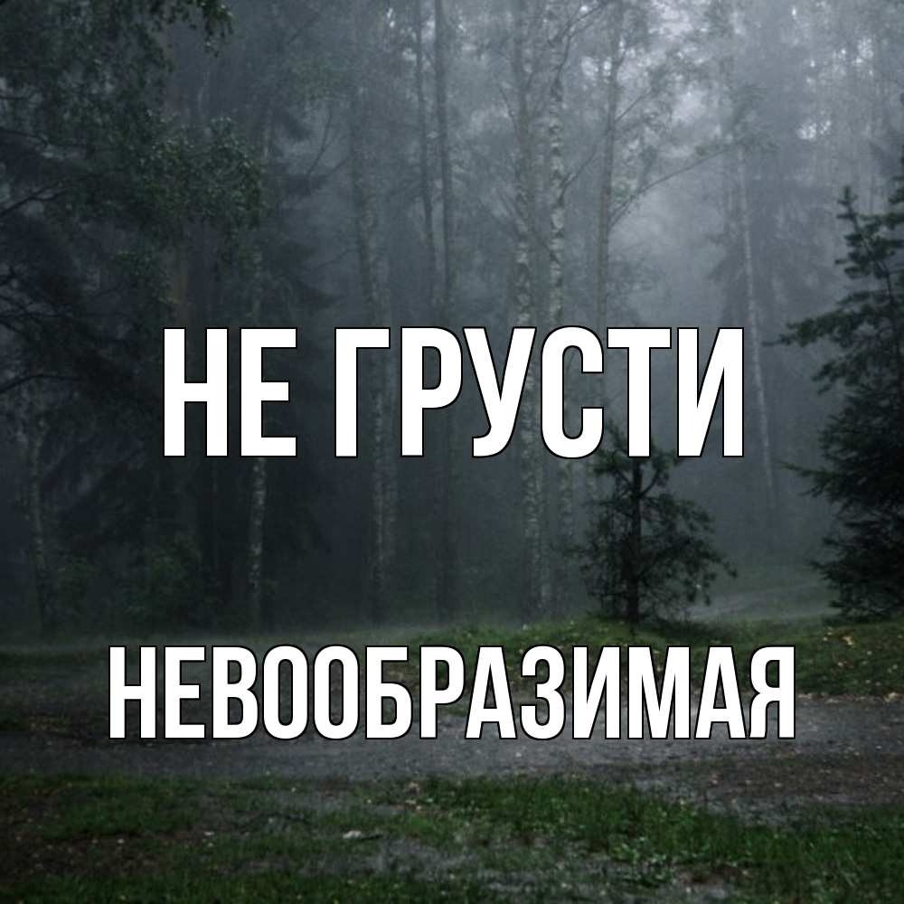 Открытка на каждый день с именем, Невообразимая Не грусти осень Прикольная открытка с пожеланием онлайн скачать бесплатно 