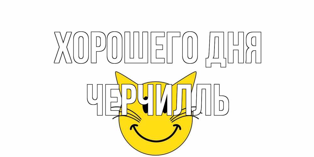 Открытка на каждый день с именем, Черчилль Хорошего дня открытка с котом Прикольная открытка с пожеланием онлайн скачать бесплатно 