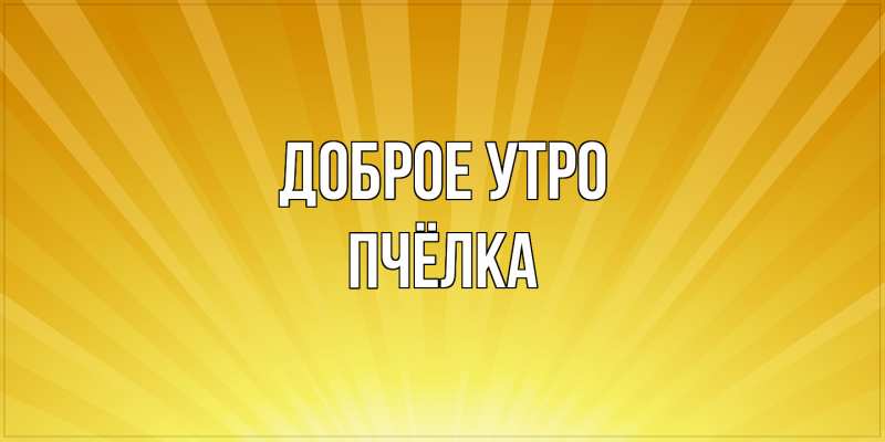 Картинка Доброе утро, Пчёлка