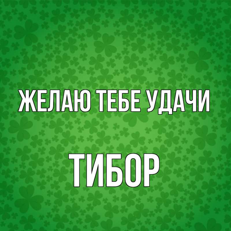 Картинка Желаю тебе удачи, Тибор