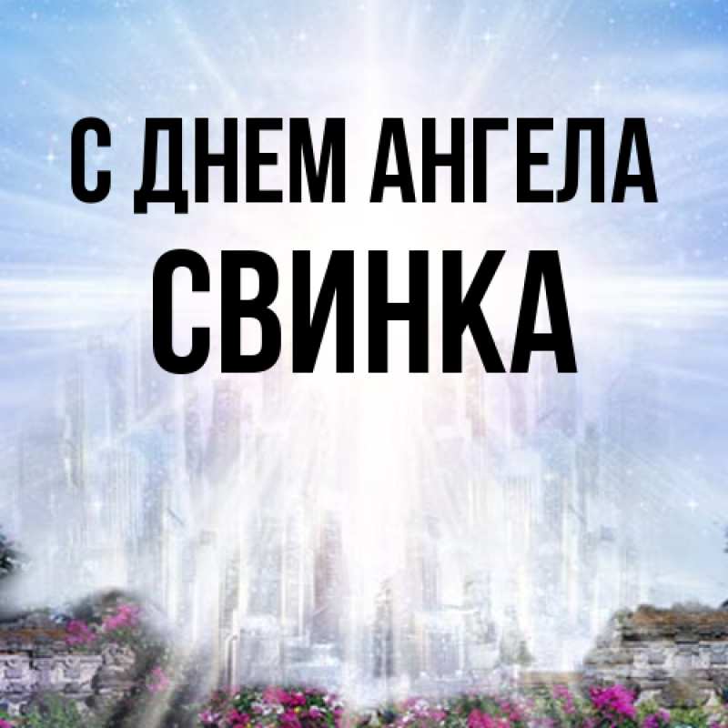 Картинка С днем ангела, Свинка