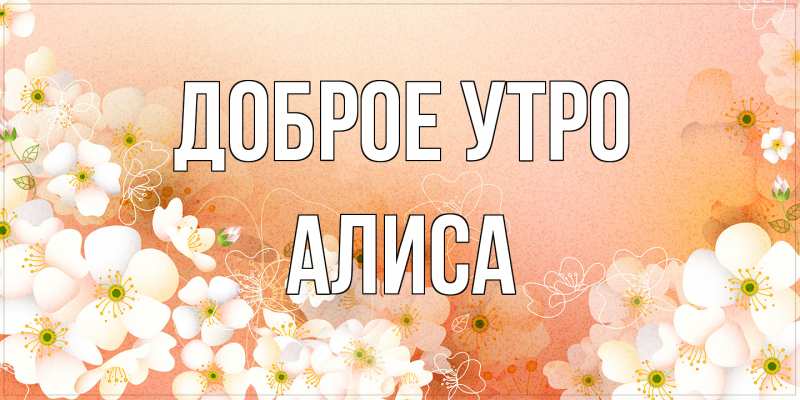 Картинка Доброе утро, Алиса