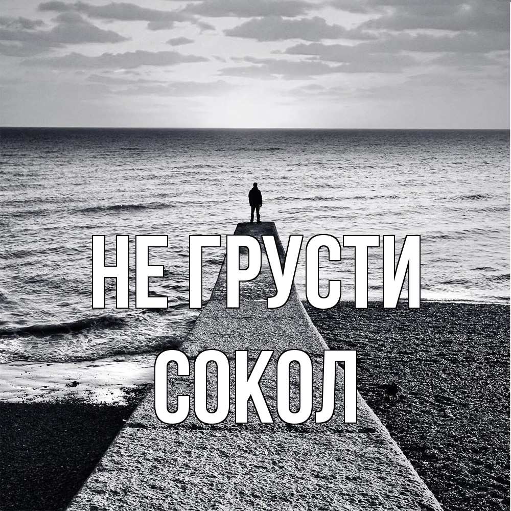 Открытка на каждый день с именем, Сокол Не грусти море Прикольная открытка с пожеланием онлайн скачать бесплатно 
