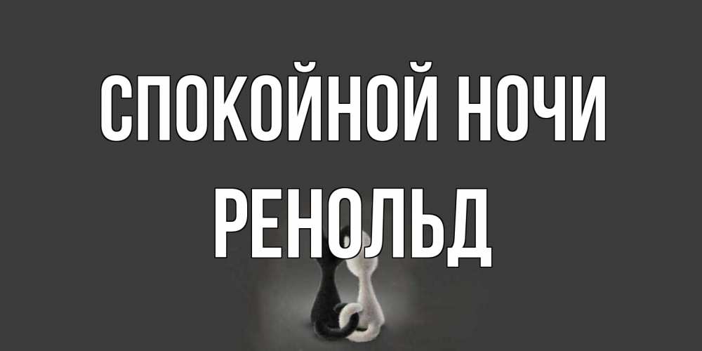 Открытка на каждый день с именем, Ренольд Спокойной ночи коты Прикольная открытка с пожеланием онлайн скачать бесплатно 