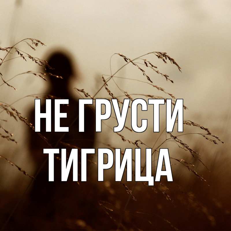 Картинка Не грусти, Тигрица