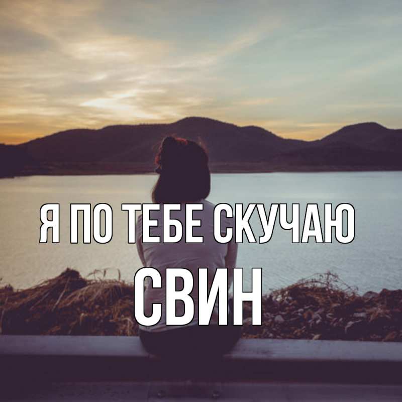 Картинка Я по тебе скучаю, Свин