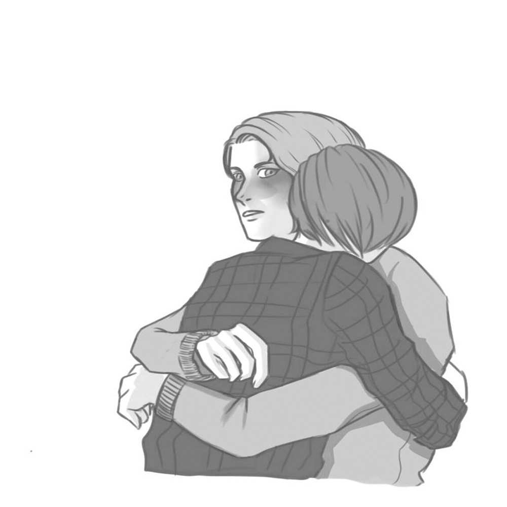 Открытка на каждый день с именем, Галочка Хочу обнять тебя карандашом рисунок Прикольная открытка с пожеланием онлайн скачать бесплатно 