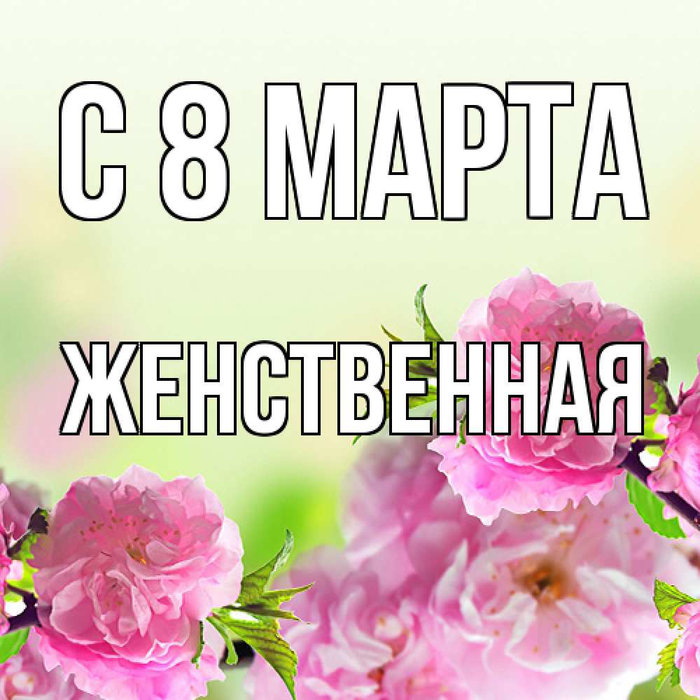 Открытка на каждый день с именем, женственная C 8 МАРТА цветы Прикольная открытка с пожеланием онлайн скачать бесплатно 