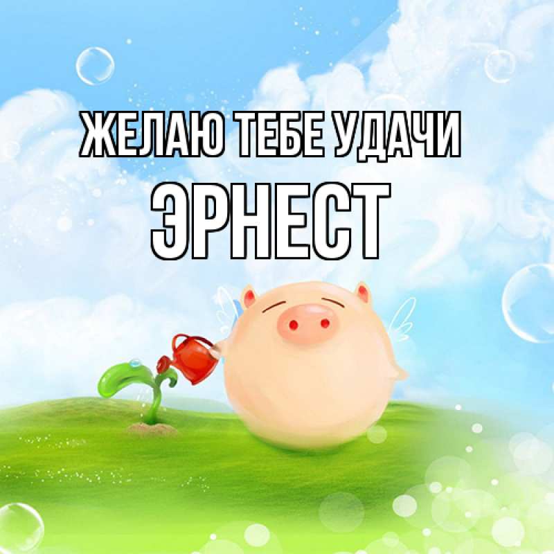 Картинка Желаю тебе удачи, Эрнест