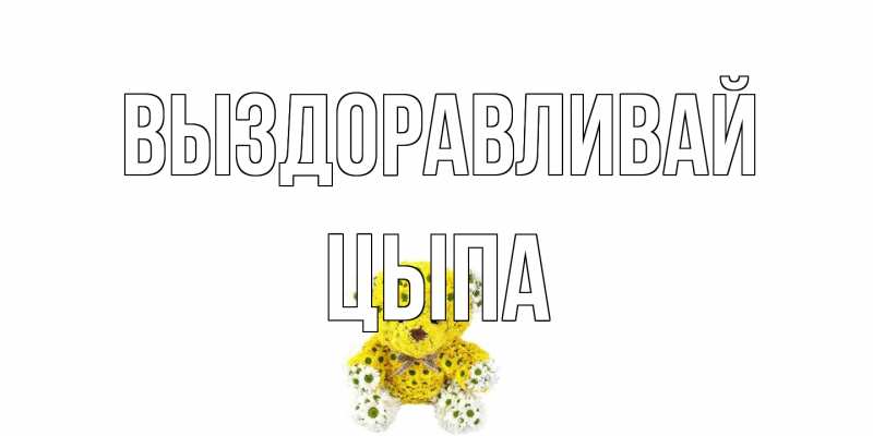 Картинка Выздоравливай, Цыпа