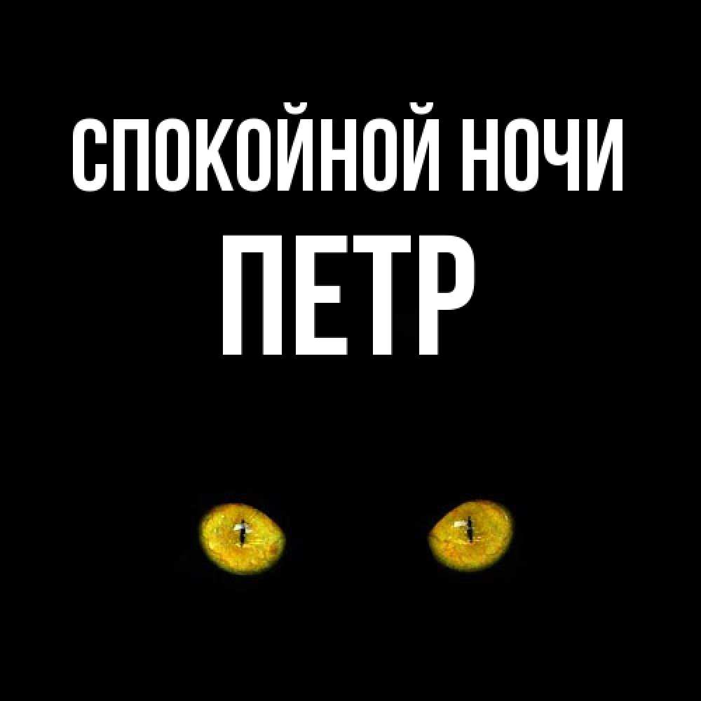 Открытка на каждый день с именем, Петр Спокойной ночи сладких снов бесстрашный мой дружочек Прикольная открытка с пожеланием онлайн скачать бесплатно 