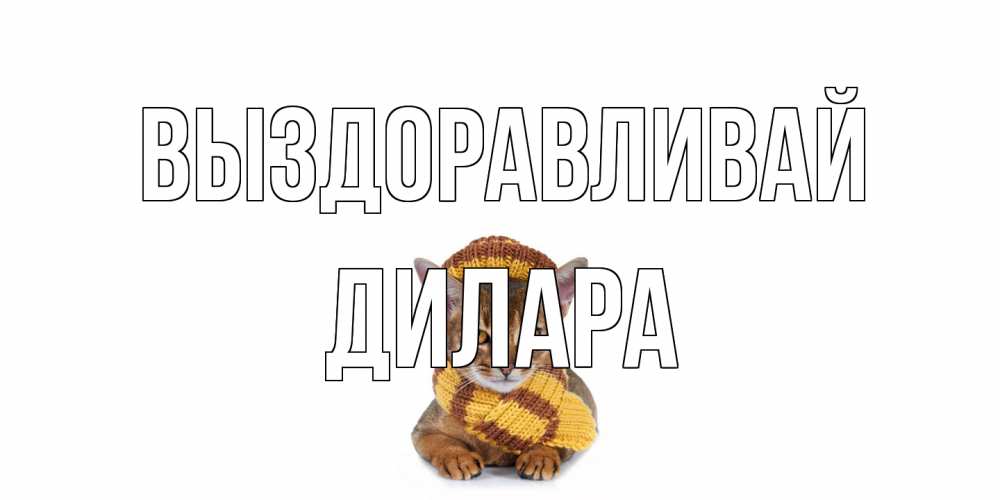 Открытка на каждый день с именем, Дилара Выздоравливай родные не болейте Прикольная открытка с пожеланием онлайн скачать бесплатно 
