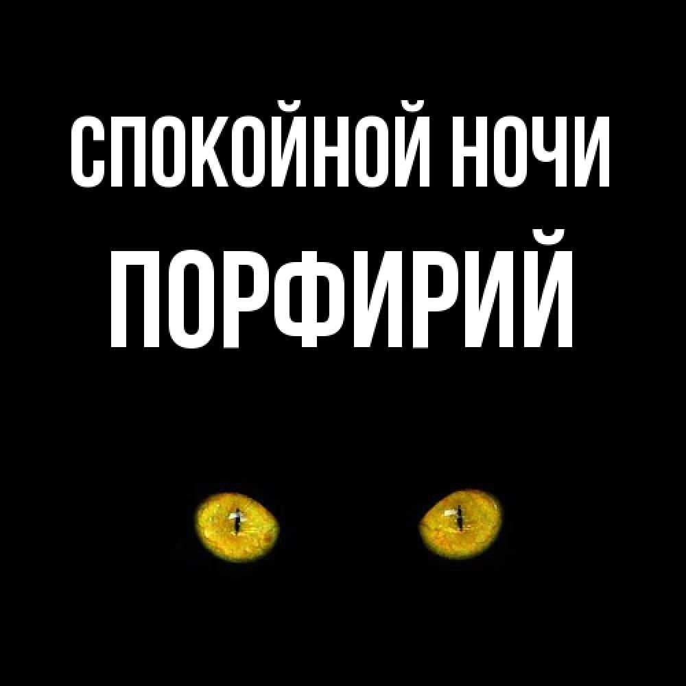 Открытка на каждый день с именем, Порфирий Спокойной ночи сладких снов бесстрашный мой дружочек Прикольная открытка с пожеланием онлайн скачать бесплатно 