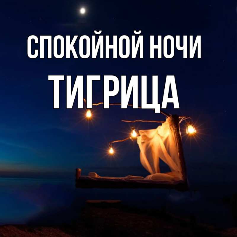 Картинка Спокойной ночи, Тигрица