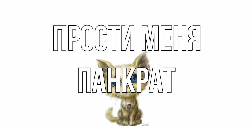 Открытка на каждый день с именем, Панкрат Прости меня прости меня открытка с котиком Прикольная открытка с пожеланием онлайн скачать бесплатно 