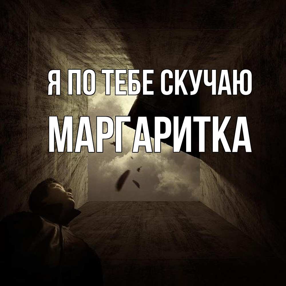 Открытка на каждый день с именем, Маргаритка Я по тебе скучаю тут Прикольная открытка с пожеланием онлайн скачать бесплатно 