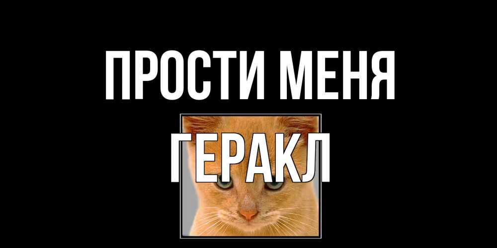 Открытка на каждый день с именем, Геракл Прости меня рыжий грустный кот просит прощения Прикольная открытка с пожеланием онлайн скачать бесплатно 