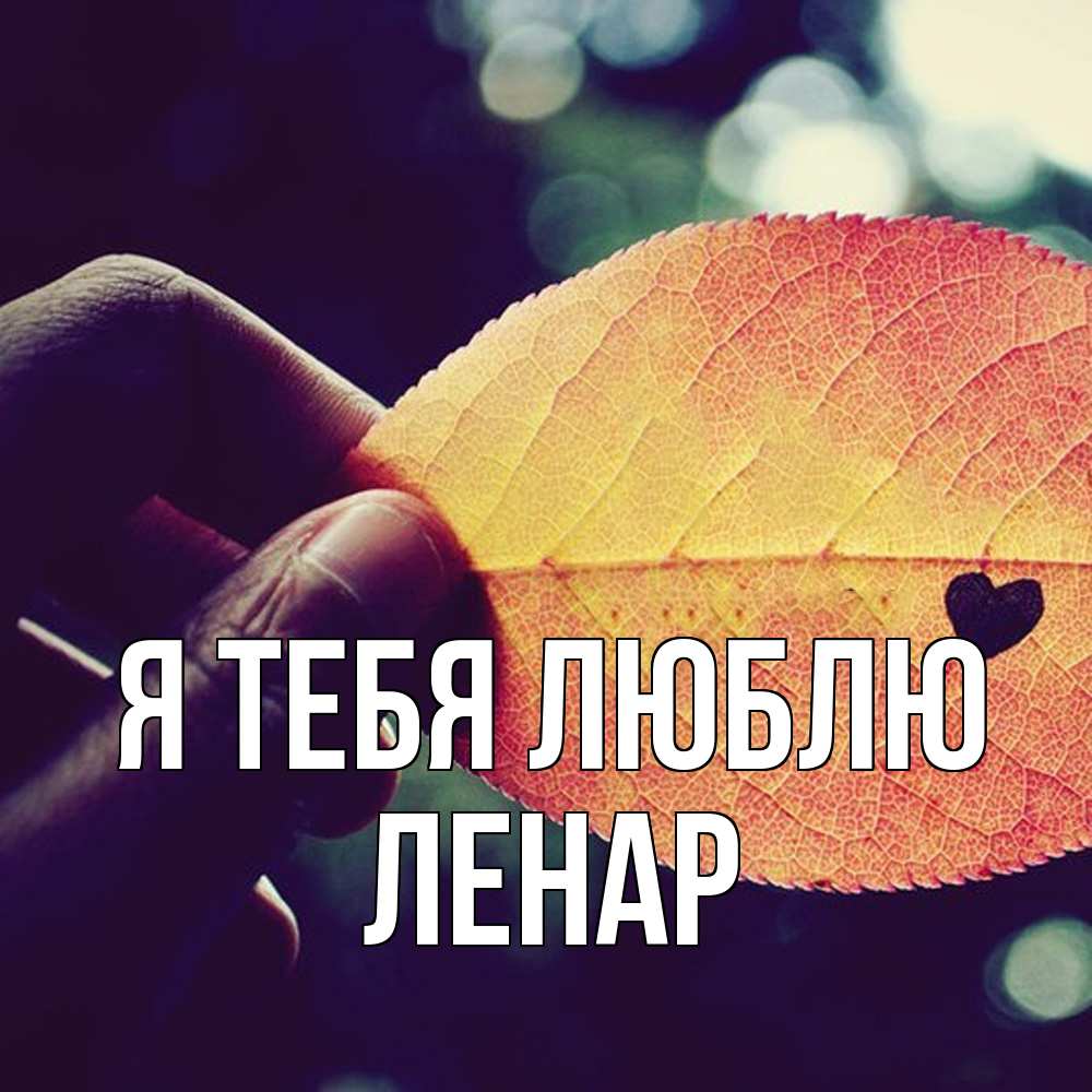 Открытка на каждый день с именем, Ленар Я тебя люблю держу лист Прикольная открытка с пожеланием онлайн скачать бесплатно 