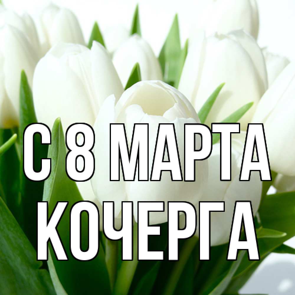 Открытка на каждый день с именем, Кочерга C 8 МАРТА цветы Прикольная открытка с пожеланием онлайн скачать бесплатно 