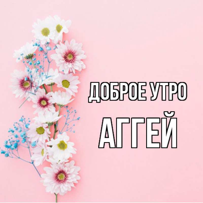 Картинка Доброе утро, Аггей