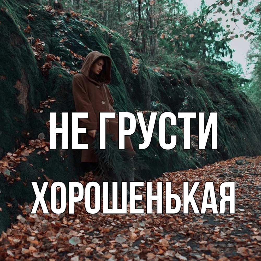 Открытка на каждый день с именем, хорошенькая Не грусти осенний лес Прикольная открытка с пожеланием онлайн скачать бесплатно 