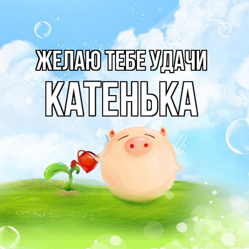 Картинка Желаю тебе удачи, Катенька