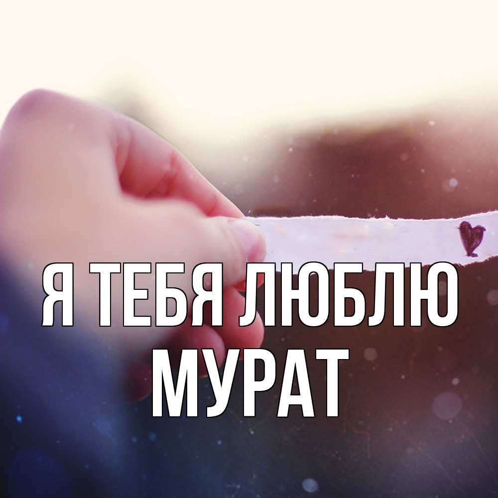 Открытка на каждый день с именем, Мурат Я тебя люблю для тебя Прикольная открытка с пожеланием онлайн скачать бесплатно 
