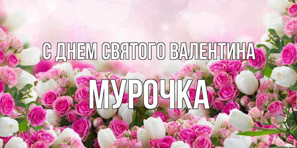Открытка на каждый день с именем, Мурочка С днем Святого Валентина валентинка с именем Прикольная открытка с пожеланием онлайн скачать бесплатно 