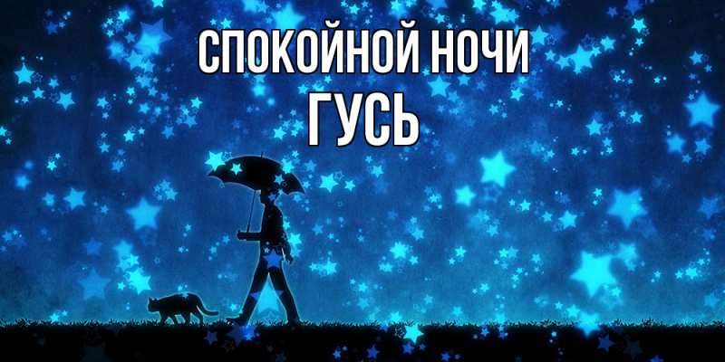 Картинка Спокойной ночи, Гусь